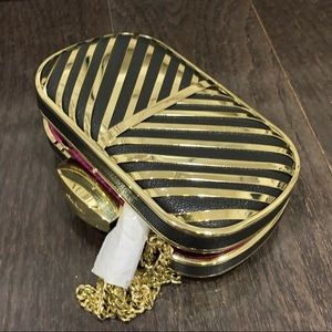 Black and Gold clutch NWT